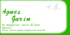 agnes gurin business card